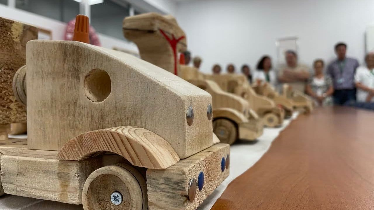 Coração de madeira: Carpinteiro doa brinquedos a hospital de Málaga