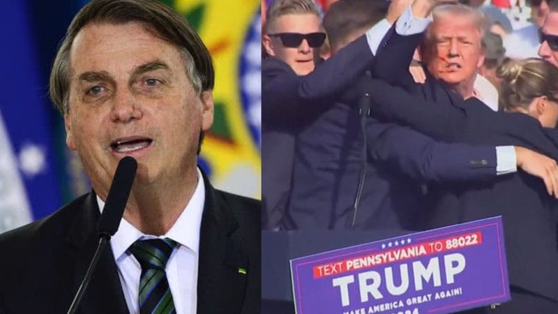Bolsonaro presta solidariedade a Trump após atentado